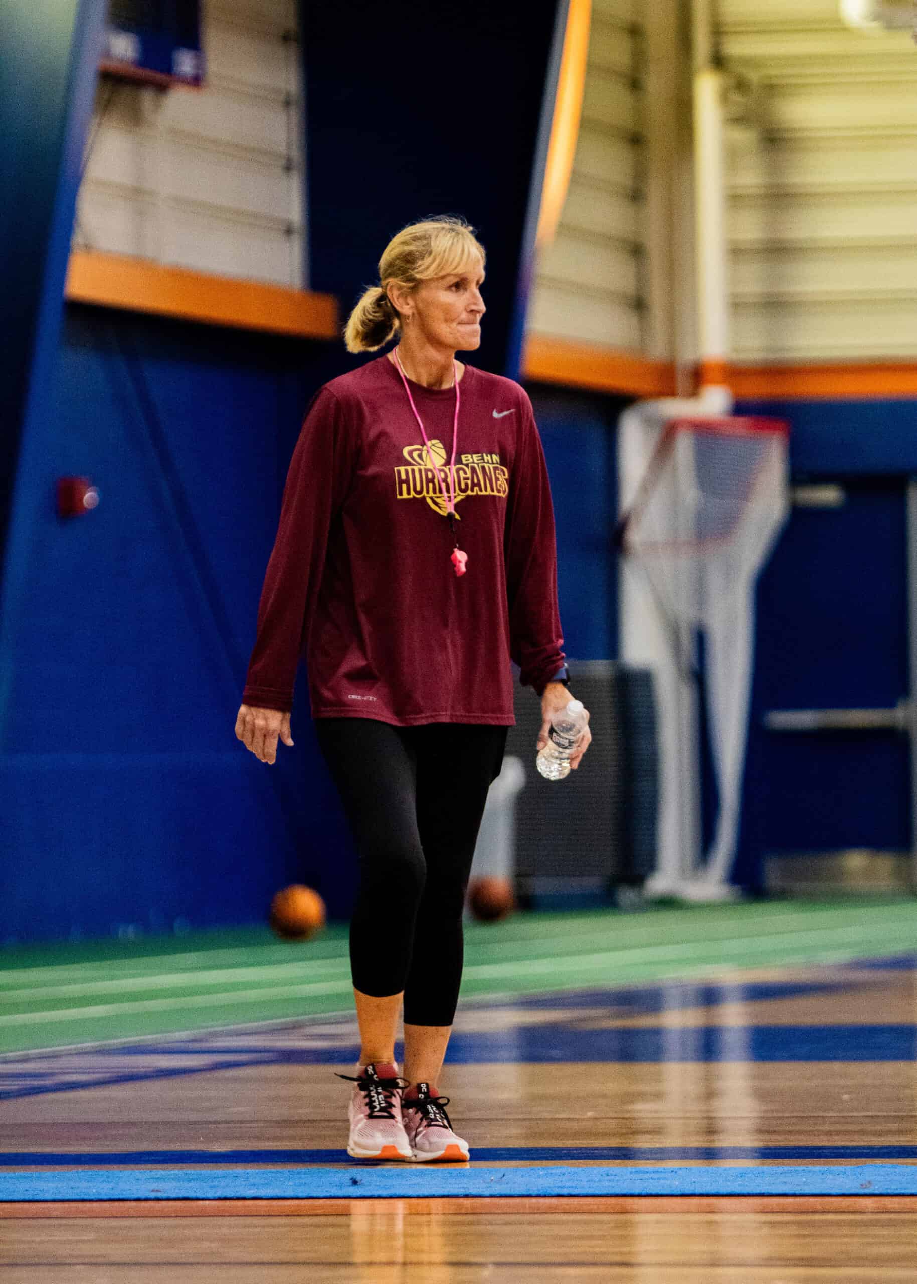 Sarah on court