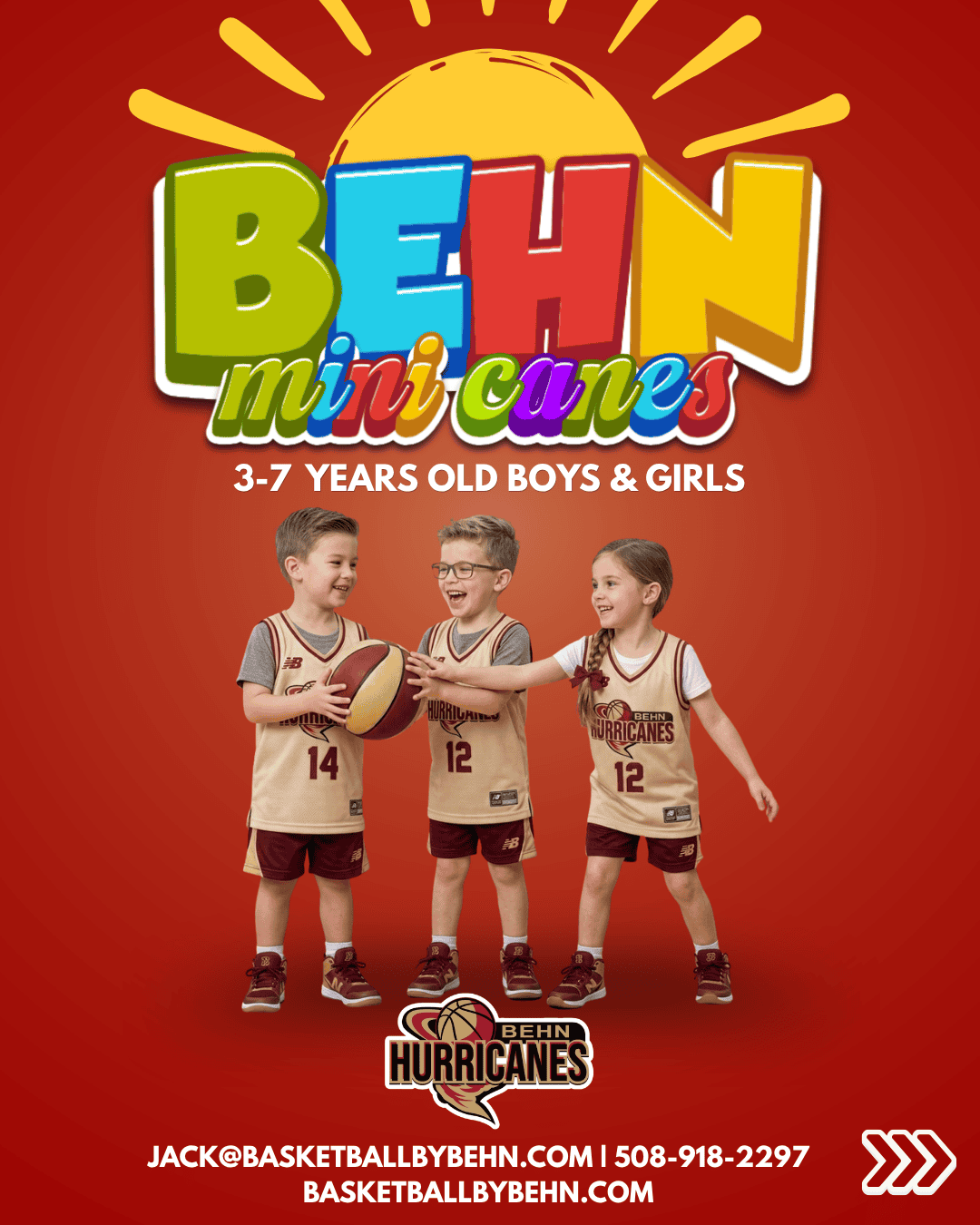 Behn Mini Canes - ages 3 to 7 boys and girls